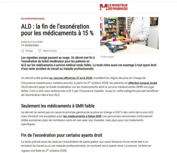 Deremboursement des ph2 pour les ALD